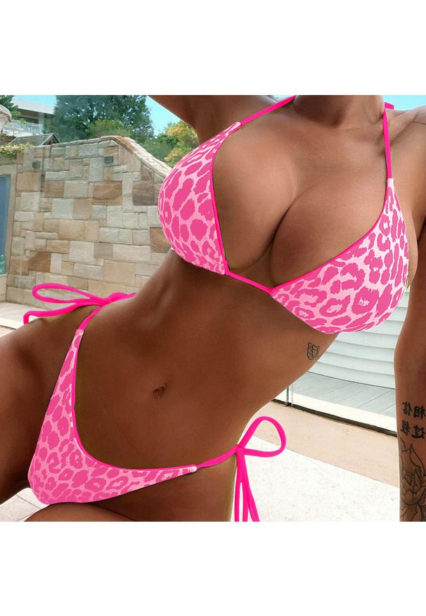 Intica - Bikini trójkątne wiązane odporne na chlor i sól Wybke. Materiał: materiał