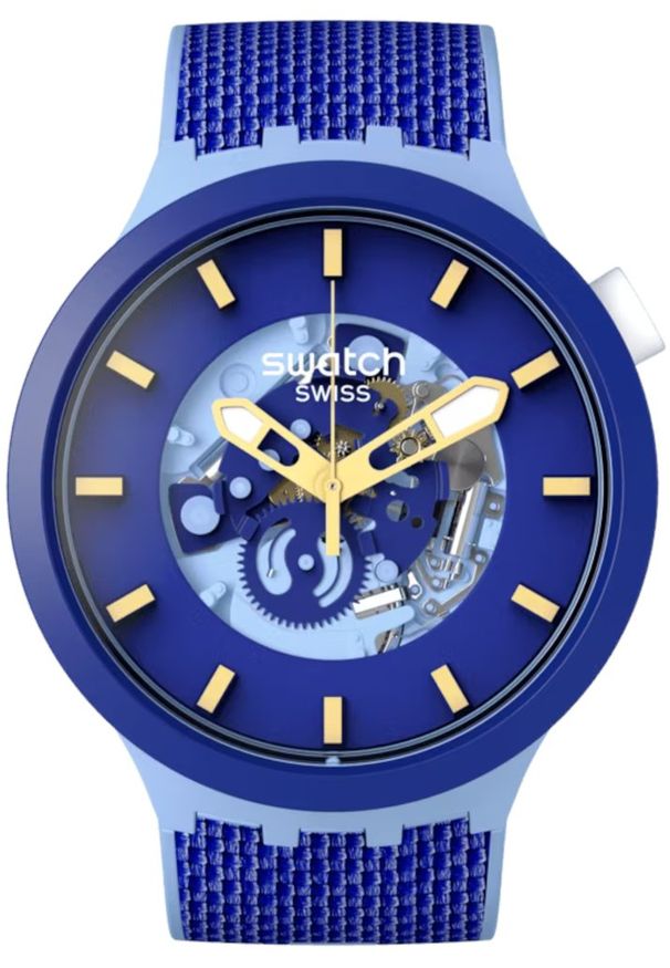 Zegarek SWATCH Bouncing Blue SB05N105. Materiał: tworzywo sztuczne