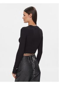 Karl Lagerfeld Jeans Bluzka 240J1703 Czarny Slim Fit. Kolor: czarny. Materiał: wiskoza #3