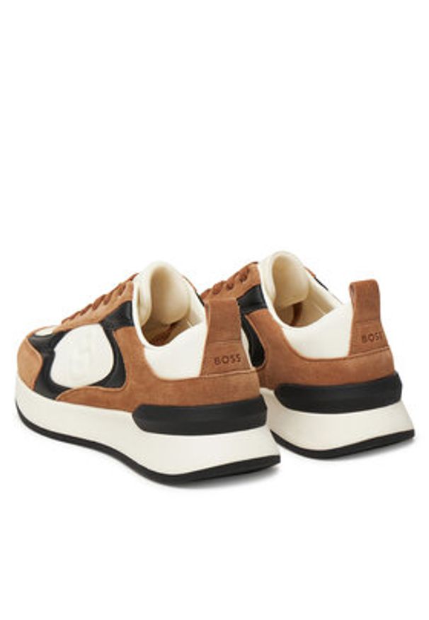 BOSS Sneakersy B Icon 50548358 Beżowy. Kolor: beżowy. Materiał: zamsz, skóra