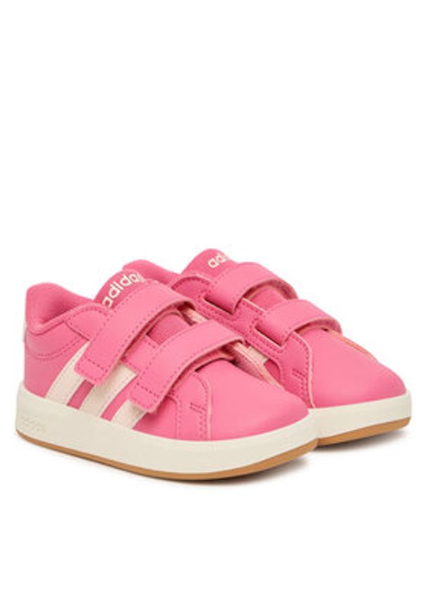 Adidas - adidas Sneakersy Grand Court 3.0 JP9377 Różowy. Kolor: różowy. Materiał: skóra