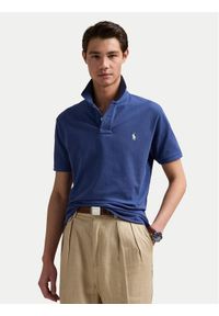 Polo Ralph Lauren Polo 710536856460 Niebieski Slim Fit. Typ kołnierza: polo. Kolor: niebieski. Materiał: bawełna