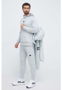 Adidas - adidas spodnie dresowe Z.N.E kolor zielony gładkie. Kolor: zielony. Materiał: dresówka. Wzór: gładki. Sport: fitness #2