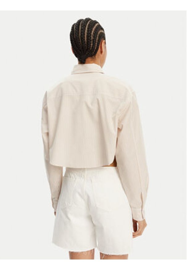 Calvin Klein Jeans Koszula J20J225078 Beżowy Regular Fit. Kolor: beżowy. Materiał: bawełna