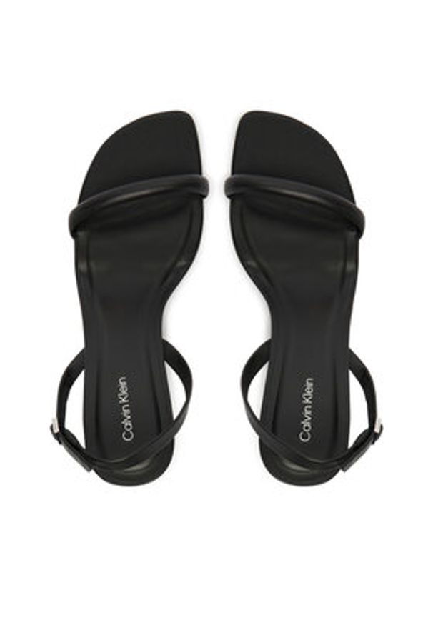 Calvin Klein Sandały HW0HW02800 Czarny. Kolor: czarny. Materiał: skóra