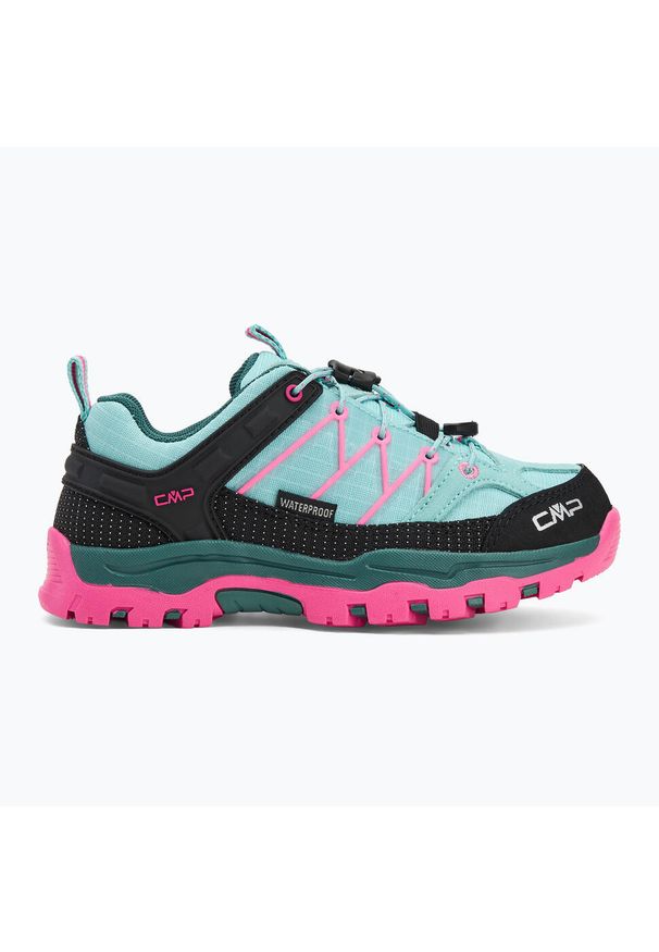 Buty dziecięce CMP Rigel Low Trekking Shoe WP. Kolor: zielony. Sport: turystyka piesza