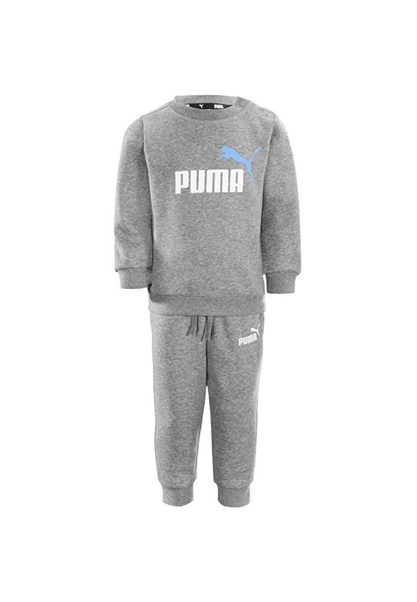 Dres dla dzieci Puma Jr Mini Cats Jogger Set. Okazja: na uczelnię. Kolor: szary. Materiał: dresówka. Styl: sportowy