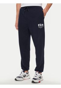 Fila Spodnie dresowe FAM0647 Granatowy Regular Fit. Kolor: niebieski. Materiał: bawełna