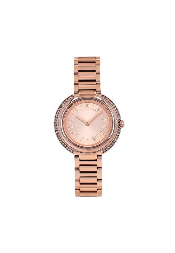 Furla Zegarek Icon Shape WW00035-K21000-1G000-1-008-20-CN-W Różowe złoto. Kolor: różowy, złoty, wielokolorowy
