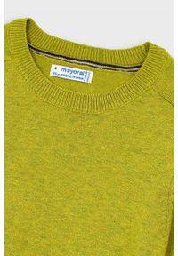 Mayoral - Sweter dziecięcy 92-134 cm. Okazja: na co dzień. Kolor: zielony. Materiał: bawełna, materiał, dzianina, poliamid. Długość rękawa: raglanowy rękaw. Wzór: gładki. Styl: casual #3
