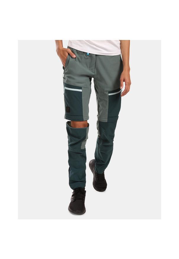 Damskie spodnie outdoorowe 2 w 1 Kilpi HOSIO-W. Kolor: zielony. Materiał: nylon. Sezon: lato. Sport: turystyka piesza