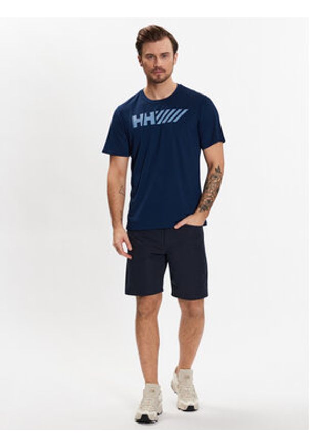 Helly Hansen Koszulka techniczna Lifa 48498 Granatowy Regular Fit. Kolor: niebieski. Materiał: syntetyk