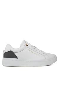 TOMMY HILFIGER - Tommy Hilfiger Sneakersy Elevated Essential Court Sneaker FW0FW07635 Biały. Kolor: biały. Materiał: skóra