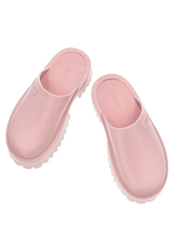 Big-Star - Różowe Klapki Big Star Stylowe Obuwie Damskie Na Solidnej Podeszwie. Kolor: różowy. Materiał: materiał. Wzór: jednolity. Obcas: na platformie. Styl: elegancki