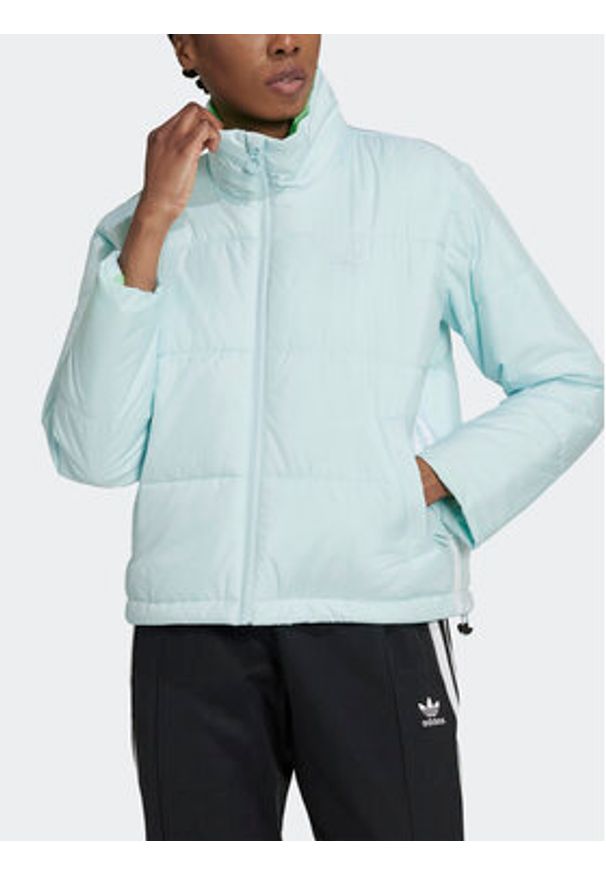 Adidas - adidas Kurtka przejściowa HK5255 Błękitny Regular Fit. Kolor: niebieski. Materiał: syntetyk