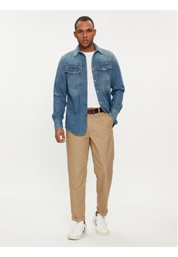 G-Star RAW - G-Star Raw Koszula jeansowa Dakota D23616-D252 Niebieski Regular Fit. Kolor: niebieski. Materiał: bawełna