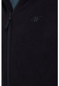4f - 4F bluza sportowa męska kolor czarny z kapturem gładka. Typ kołnierza: kaptur. Kolor: czarny. Materiał: polar, materiał. Wzór: gładki. Styl: sportowy
