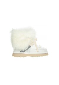 emu - Śniegowce Emu Blurred Glossy Coconut 119180, Biały, Skóra naturalna - 38. Zapięcie: sznurówki. Kolor: biały. Materiał: skóra. Szerokość cholewki: normalna. Styl: elegancki #1
