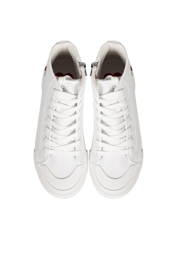 Love Moschino Trampki | JA15022G1MIA0 | Kobieta | Biały. Okazja: na co dzień. Zapięcie: zamek. Kolor: biały. Materiał: skóra. Styl: casual