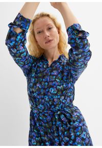 bonprix - Sukienka szmizjerka. Kolor: zielony. Wzór: nadruk. Typ sukienki: szmizjerki. Styl: klasyczny #3