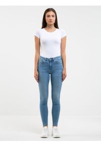 Big-Star - Spodnie jeans damskie Melinda High Waist 103. Stan: podwyższony. Kolor: niebieski. Sezon: lato #4