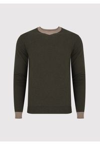 Pako Lorente - PAKO LORENTE – Melanżowy sweter męski. Materiał: bawełna, kaszmir. Długość rękawa: krótki rękaw. Wzór: melanż. Sezon: jesień #3
