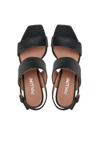 Pollini Sandały SA16106C1ITDP000 Czarny. Kolor: czarny. Materiał: skóra #4