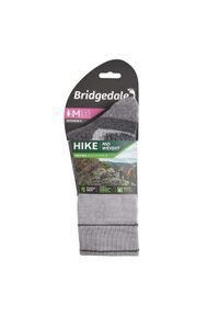 BRIDGEDALE - Skarpety do turystyki damskie Bridgedale HIKE MW END BO ORI LD sil M. Kolor: szary. Materiał: poliamid, wełna, lycra, elastan, nylon. Sport: turystyka piesza