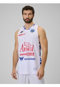 4f - 4F Koszulka meczowa replika domowa z sezonu 2025/26 męska 4F x Anwil Włocławek - biała 3XL. Kolor: biały. Materiał: materiał. Długość: długie. Wzór: nadruk #1
