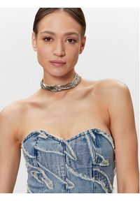 GESTUZ - Gestuz Top Larisa 10906883 Niebieski Slim Fit. Kolor: niebieski. Materiał: bawełna, jeans