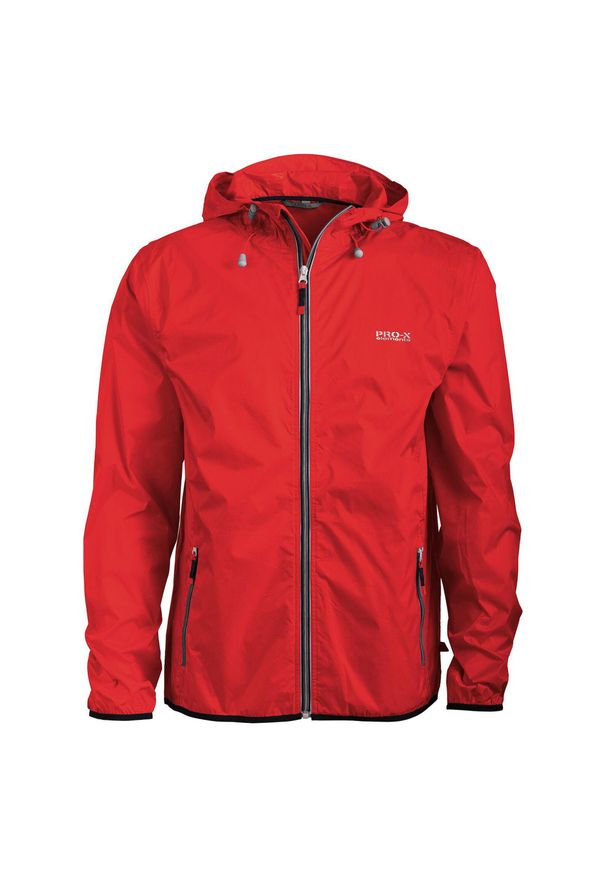 PRO-X ELEMENTS - Kurtka przeciwwiatrowa z kapturem dla dzieci Pro-X Elements Cleek. Typ kołnierza: kaptur. Kolor: czerwony