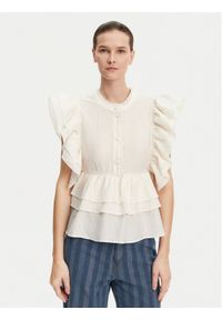 Munthe Bluzka Fulton 251104325132 Écru Regular Fit. Materiał: lyocell #1