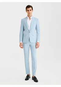 Pako Lorente - PAKO LORENTE - Błękitna marynarka garniturowa. Kolor: niebieski. Materiał: bawełna, elastan, wiskoza. Wzór: gładki #6