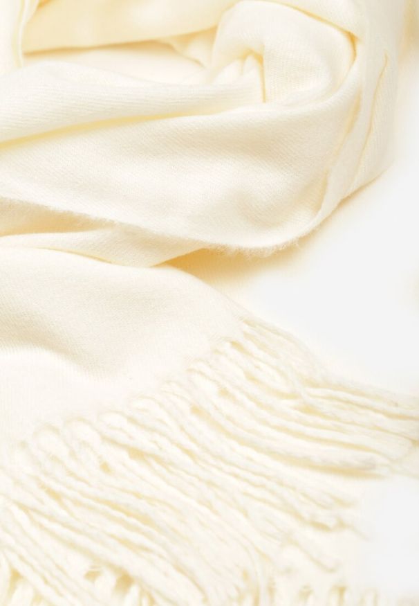 Born2be - Kremowy Szalik Inglidyr. Kolor: beżowy. Styl: elegancki