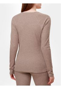 Triumph Koszulka piżamowa Thermal MyWear Top LSL 10216551 Beżowy Regular Fit. Kolor: beżowy. Materiał: syntetyk