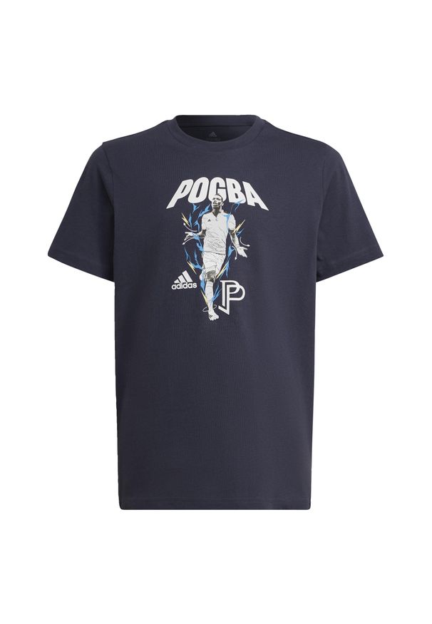 Adidas - Graficzna koszulka piłkarska dla dzieci adidas Pogba. Kolor: niebieski. Sport: piłka nożna