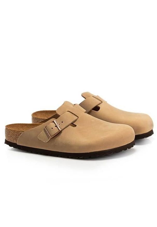 Buty do chodzenia dla dorosłych Birkenstock Boston. Zapięcie: bez zapięcia. Kolor: brązowy. Materiał: skóra, syntetyk, materiał. Szerokość cholewki: normalna. Sport: turystyka piesza