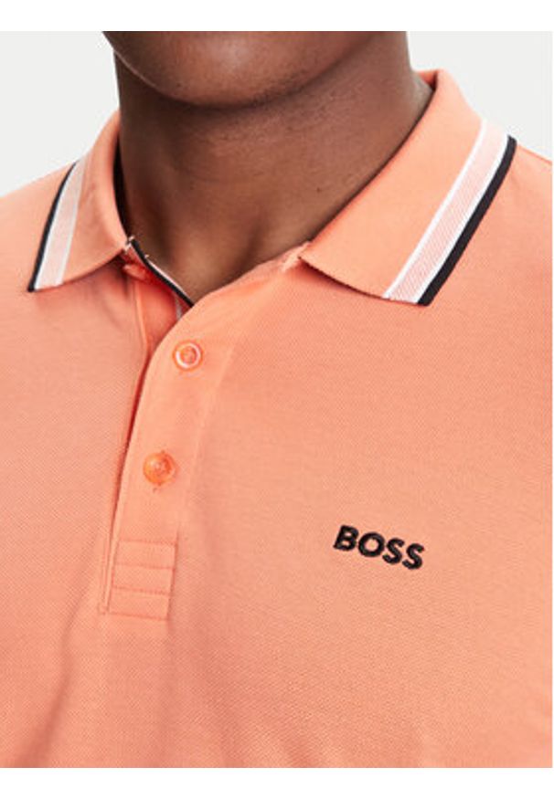 BOSS - Boss Polo Paddy 50469055 Pomarańczowy Regular Fit. Typ kołnierza: polo. Kolor: pomarańczowy. Materiał: bawełna
