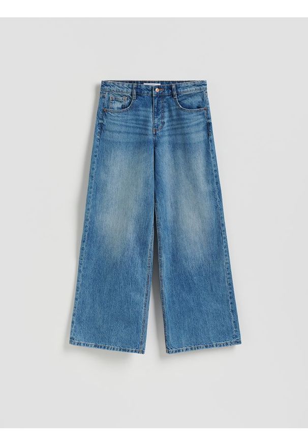 Reserved - Jeansy baggy fit - niebieski. Kolor: niebieski