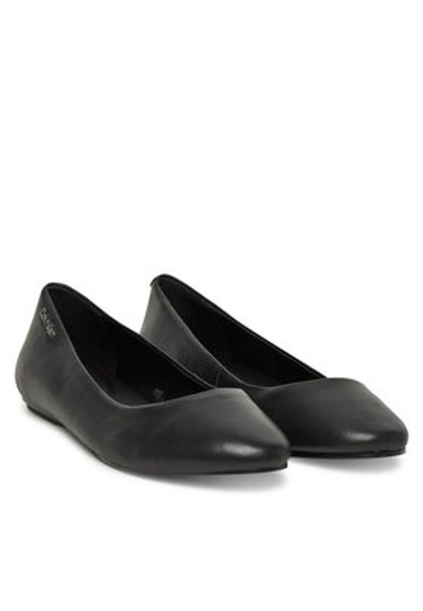 Calvin Klein Baleriny Flat Mary Jane - Lth HW0HW02341 Czarny. Kolor: czarny. Materiał: skóra