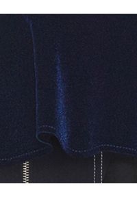 SELF PORTRAIT - Granatowa bluzka Cut Out. Kolor: niebieski. Materiał: elastan, poliester. Wzór: geometria. Styl: elegancki #6