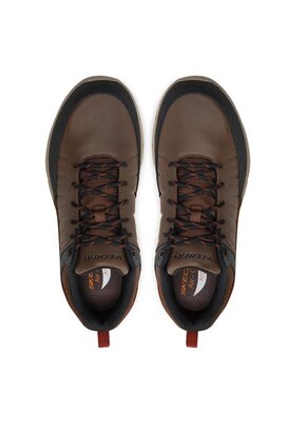 skechers - Skechers Sneakersy Yoren 210319/CDB Brązowy. Kolor: brązowy. Materiał: syntetyk, skóra