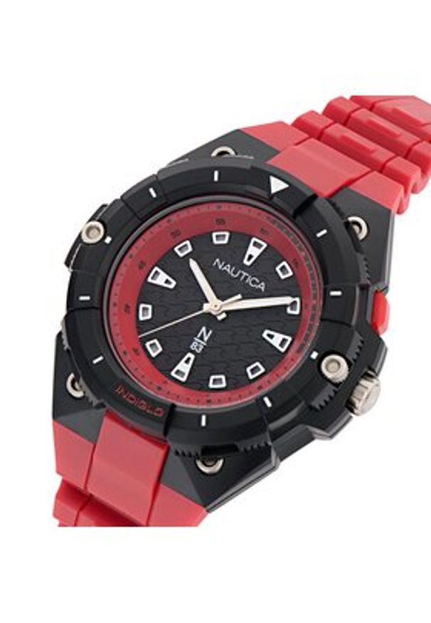 Nautica Zegarek NAPCNS406 Czerwony. Kolor: czerwony. Materiał: syntetyk