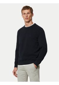 Marc O'Polo Sweter M26 5023 60074 Granatowy Regular Fit. Typ kołnierza: polo. Kolor: niebieski. Materiał: bawełna