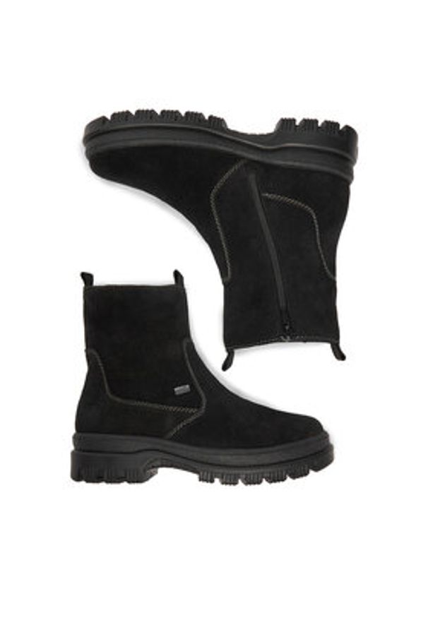 Rieker Botki CEO-X8250-00 Czarny. Kolor: czarny. Materiał: zamsz, skóra