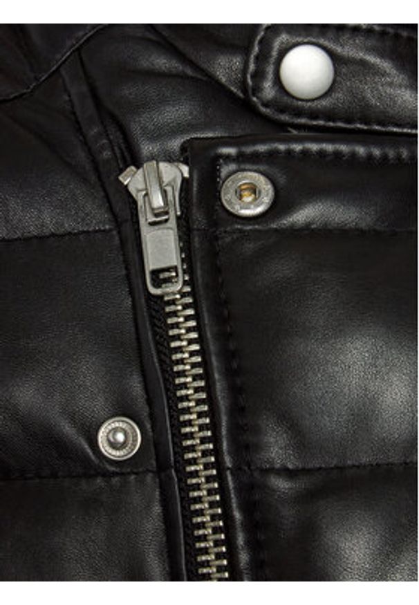 Serge Pariente Kurtka skórzana Gladiator Doudoune Czarny Slim Fit. Kolor: czarny. Materiał: skóra