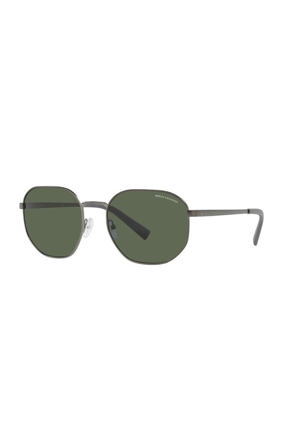 Armani Exchange - Okulary przeciwsłoneczne 0AX2036S. Kolor: szary. Materiał: syntetyk, materiał