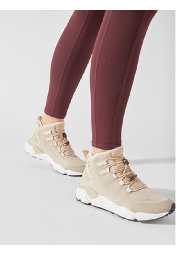 CMP Śniegowce Yumala Wmn Lifestyle Shoes 31Q4996 Beżowy. Kolor: beżowy. Materiał: zamsz, skóra