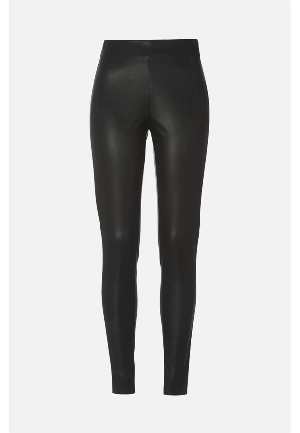 Freequent - Elastyczne legginsy z poliuretanu Lexie. Kolor: czarny. Materiał: guma, skóra