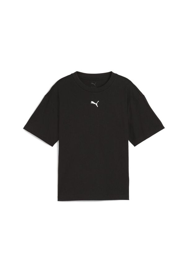 Puma - Młodzieżowa koszulka Essentials Boxy PUMA Black. Kolor: czarny